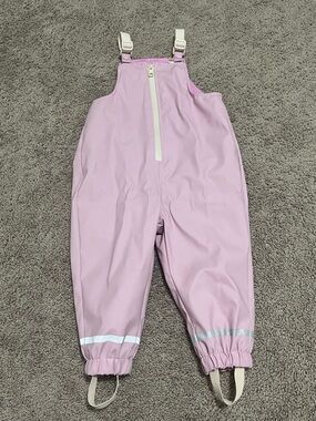 Zara Pink Kids Rain Overalls size 2Y